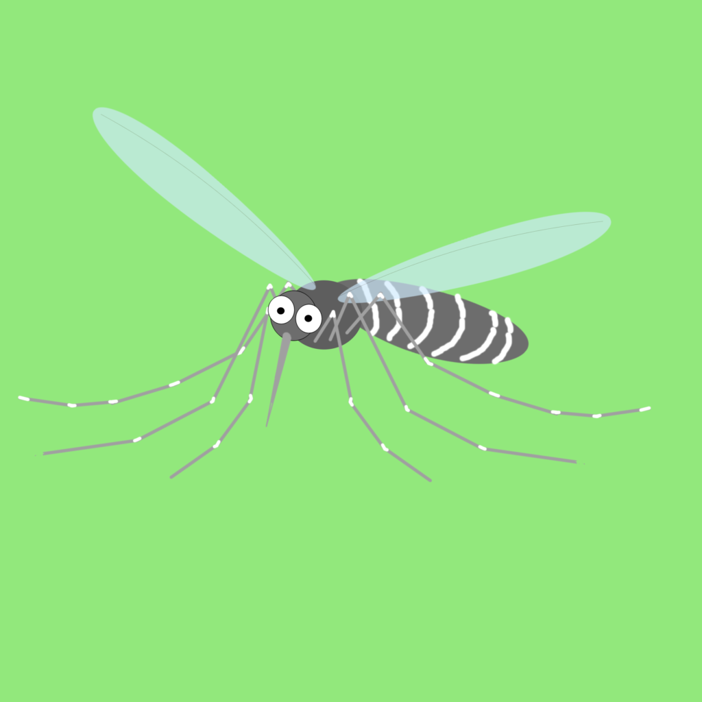 「なまねご」のワンポイント方言 蚊のイラスト