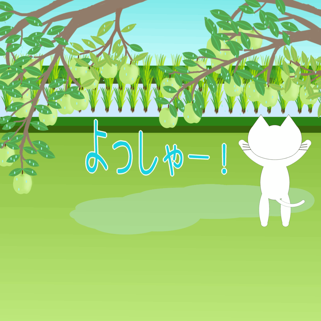 「なまねご」のワンポイント方言-恵みの雨に喜ぶレオ君