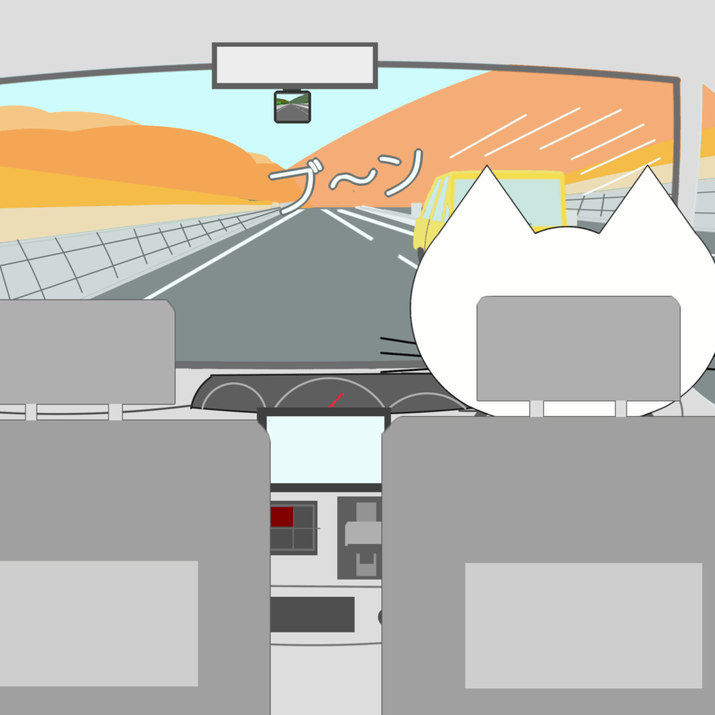 「なまねご」のワンポイント方言-安全運転を心がけるレオ君