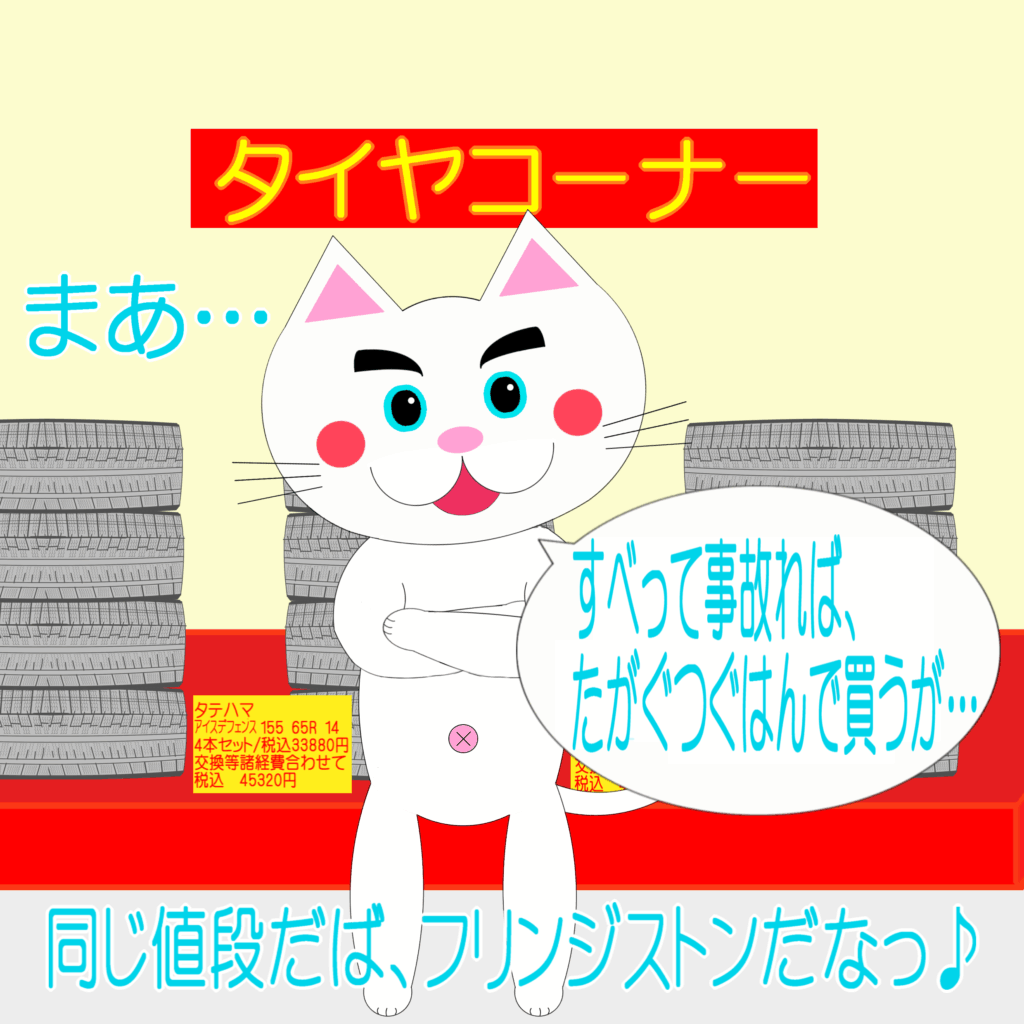 「なまねご」のワンポイント方言-冬タイヤを買ったレオ君