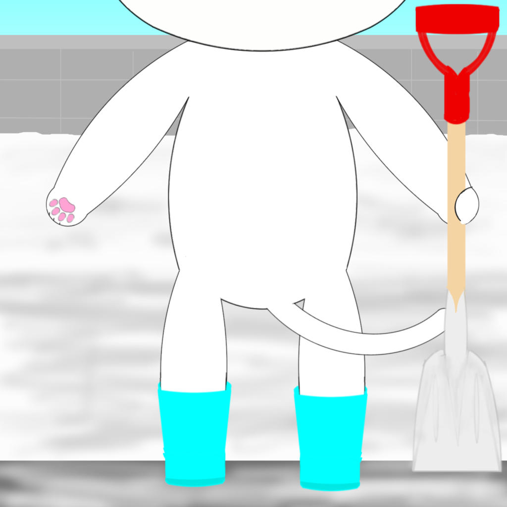 「なまねご」のワンポイント方言-除雪が入らず困るレオ君