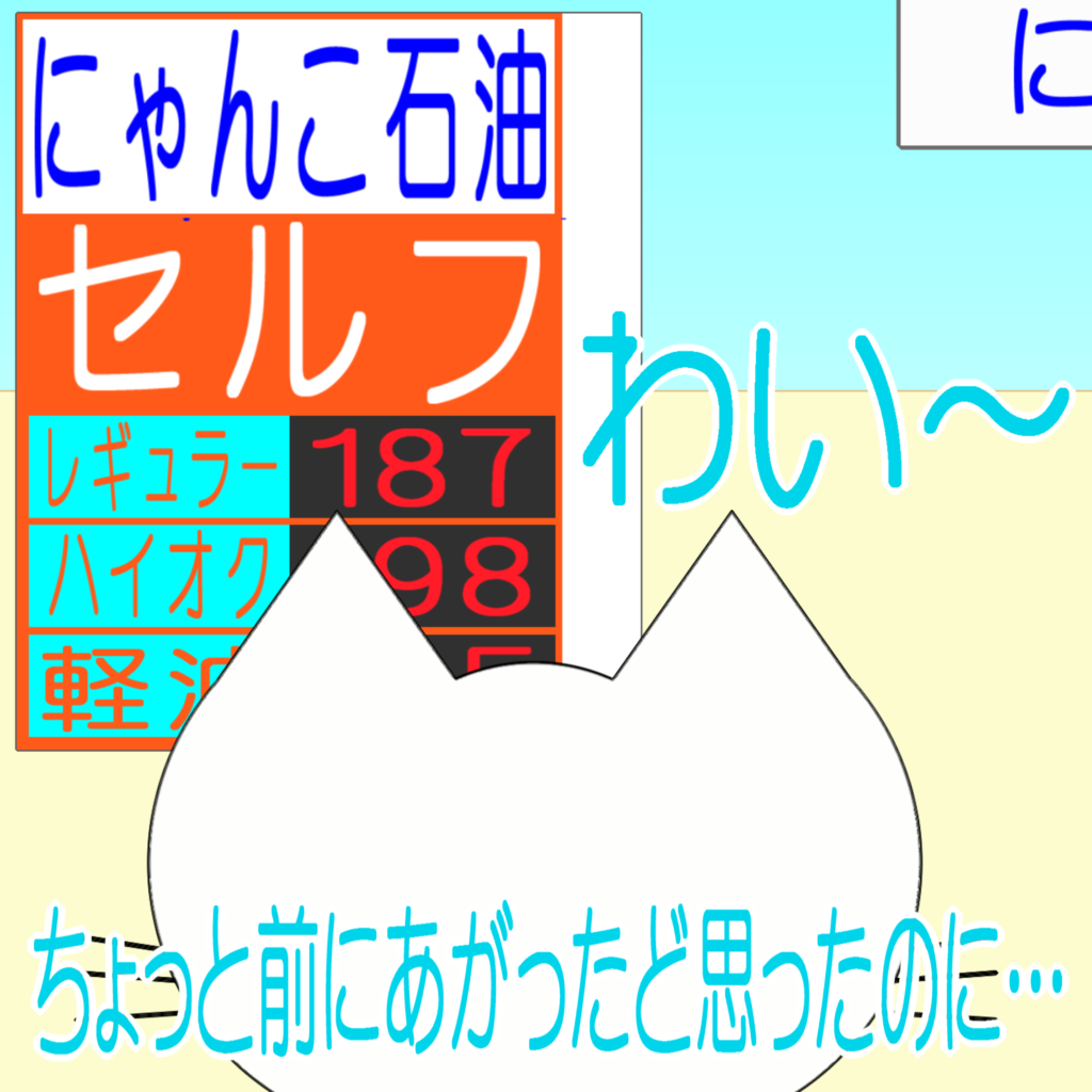 「なまねご」のワンポイント方言-ガソリン価格の急上昇に困るレオ君